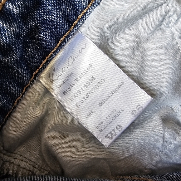 KanCan Blue Distressed High-Waisted Denim Jean Shorts Size 28 - Picture 4 of 4